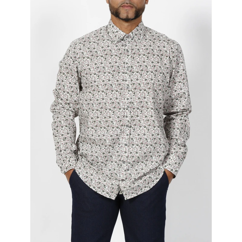 Chemise Jonas Imprimé Floral Kaki Homme - Izac 3 Chemise Jonas Imprimé Floral Kaki Homme - Izac