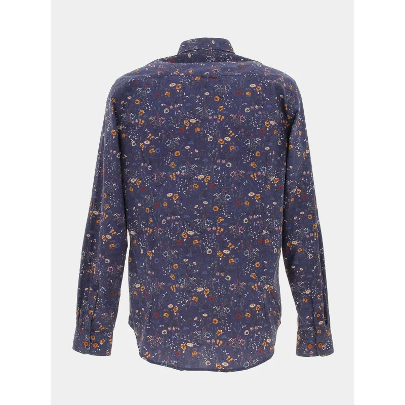 Chemise Kandor Imprimé Floral Bleu Marine Homme - Izac 4 Chemise Kandor Imprimé Floral Bleu Marine Homme - Izac – Image 2