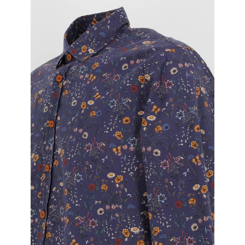 Chemise Kandor Imprimé Floral Bleu Marine Homme - Izac 6 Chemise Kandor Imprimé Floral Bleu Marine Homme - Izac – Image 4