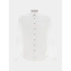 Chemise Kenta Coudières Fleurs Blanc Homme - Izac