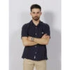 Chemise Légère Hawai Bleu Marine Homme - Serge Blanco -TEDDY Vetements Magasin chemise legere hawai bleu marine homme serge blanco