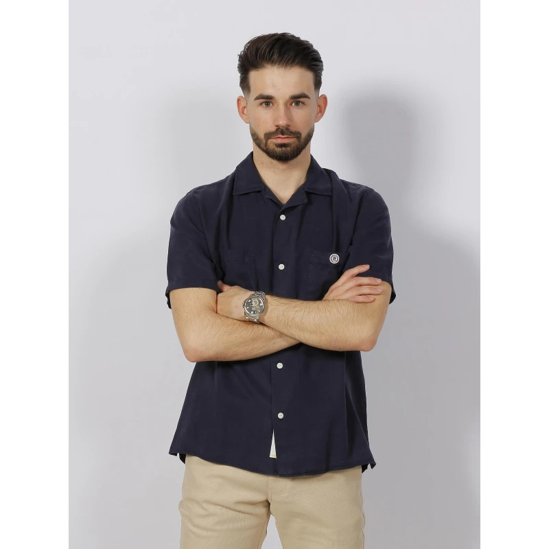 Chemise Légère Hawai Bleu Marine Homme - Serge Blanco 3 Chemise Légère Hawai Bleu Marine Homme - Serge Blanco