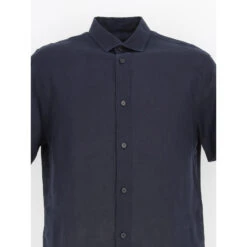 Chemise Manche Courte Bleu Marine Homme - Armani Exchange -TEDDY Vetements Magasin chemise manche courte bleu marine homme armani exchange 2