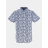 Chemise Manches Courtes à Fleurs Bleu Homme - RMS 26 -TEDDY Vetements Magasin chemise manches courtes a fleurs bleu homme rms 26