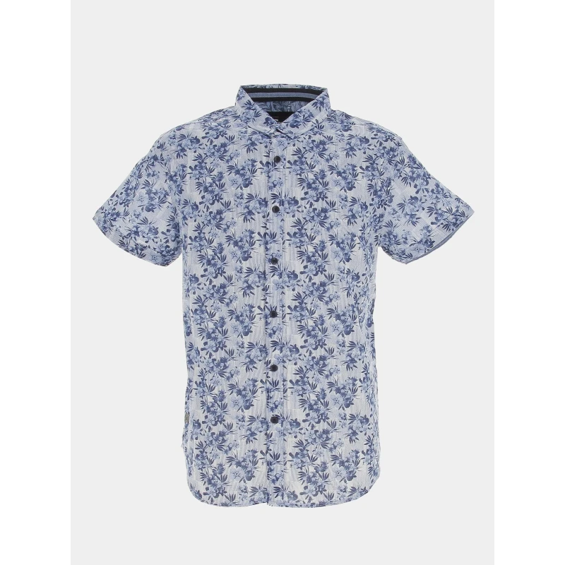 Chemise Manches Courtes à Fleurs Bleu Homme - RMS 26 3 Chemise Manches Courtes à Fleurs Bleu Homme - RMS 26