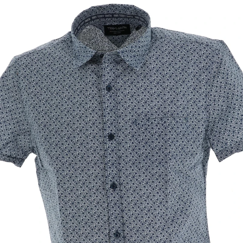Chemise Manches Courtes Austin Bleu Homme - Teddy Smith 5 Chemise Manches Courtes Austin Bleu Homme - Teddy Smith – Image 3