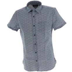 Chemise Manches Courtes Austin Bleu Homme - Teddy Smith