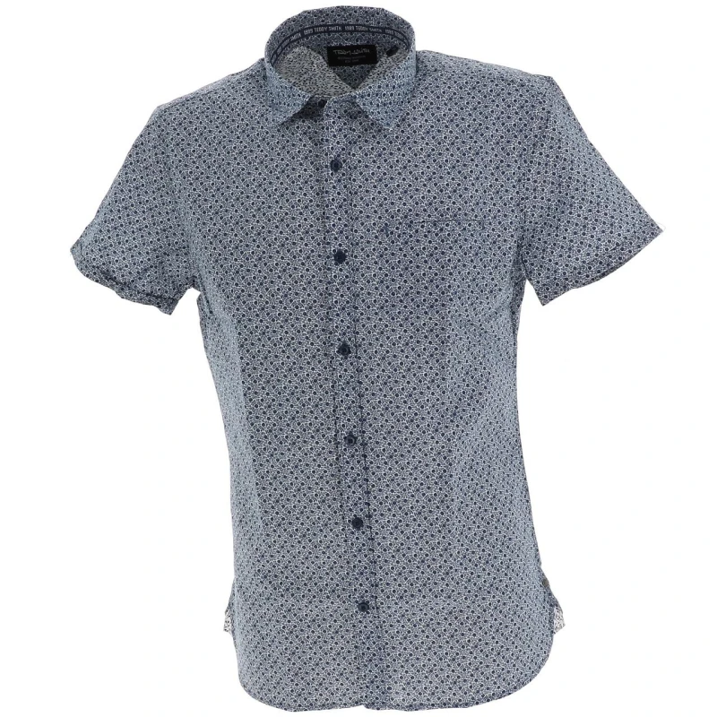 Chemise Manches Courtes Austin Bleu Homme - Teddy Smith 3 Chemise Manches Courtes Austin Bleu Homme - Teddy Smith