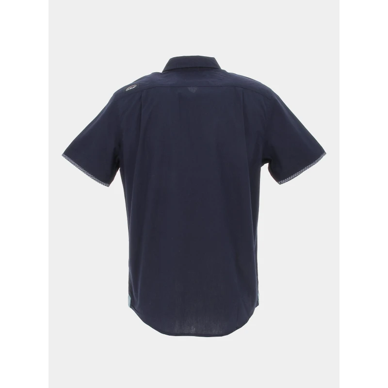 Chemise Manches Courtes Cory Uni Bleu Marine Homme - Oxbow 4 Chemise Manches Courtes Cory Uni Bleu Marine Homme - Oxbow – Image 2
