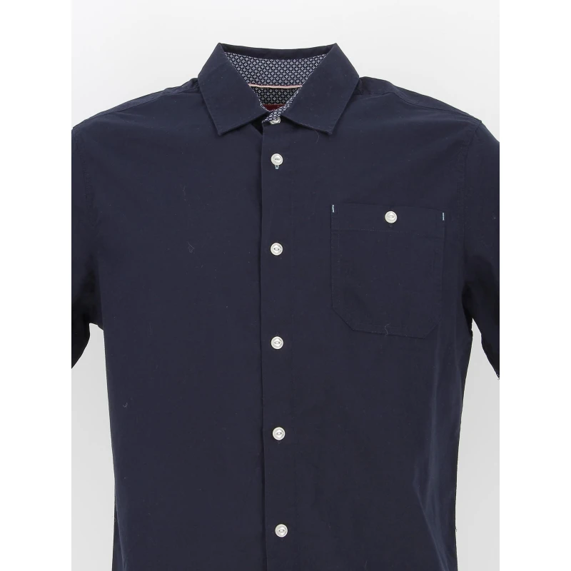 Chemise Manches Courtes Cory Uni Bleu Marine Homme - Oxbow 5 Chemise Manches Courtes Cory Uni Bleu Marine Homme - Oxbow – Image 3