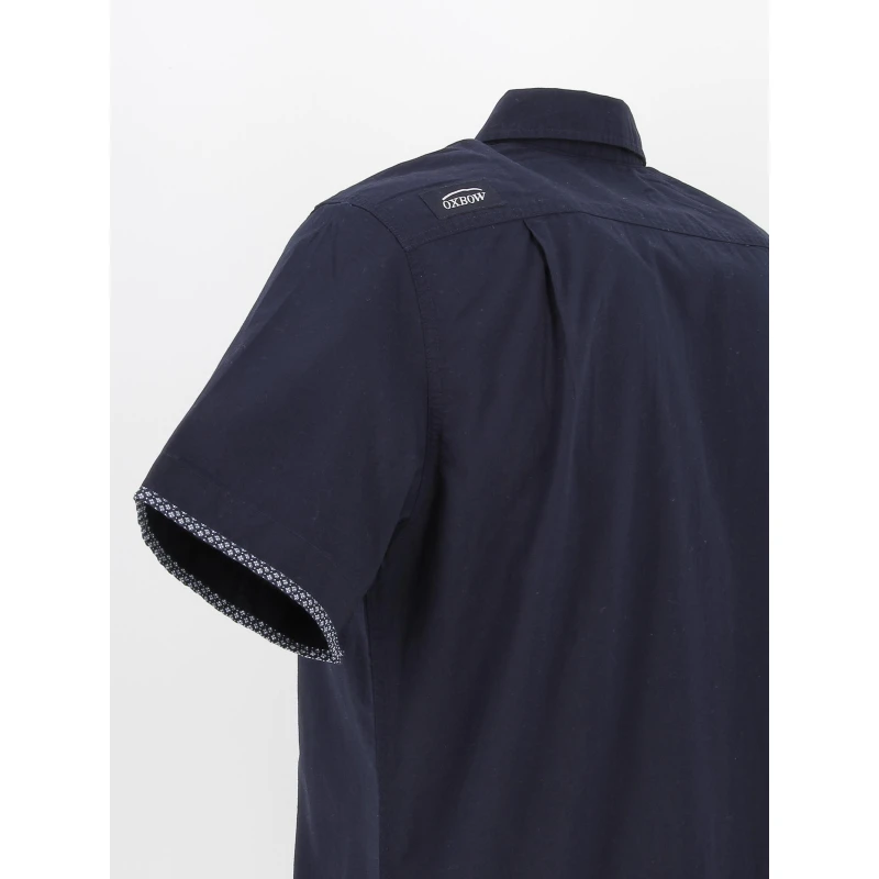 Chemise Manches Courtes Cory Uni Bleu Marine Homme - Oxbow 6 Chemise Manches Courtes Cory Uni Bleu Marine Homme - Oxbow – Image 4