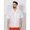 Chemise Manches Courtes En Lin Cuban Blanc Homme - Calvin Klein 1 Chemise Manches Courtes En Lin Cuban Blanc Homme - Calvin Klein -TEDDY Vetements Magasin chemise manches courtes en lin cuban blanc homme calvin klein