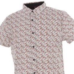 Chemise Manches Courtes Floral Rouge Homme - Rms 26 9 Chemise Manches Courtes Floral Rouge Homme - Rms 26 -TEDDY Vetements Magasin chemise manches courtes floral rouge homme rms 26 2