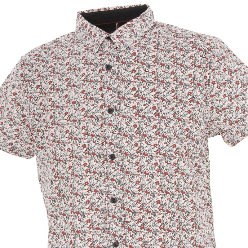 Chemise Manches Courtes Floral Rouge Homme - Rms 26 5 Chemise Manches Courtes Floral Rouge Homme - Rms 26 – Image 3