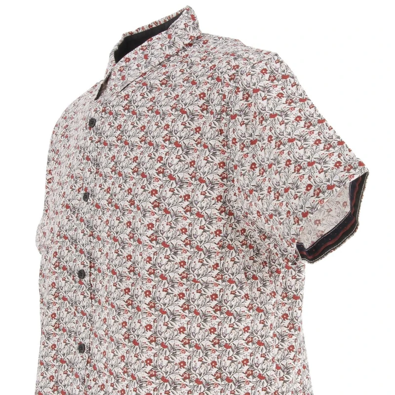 Chemise Manches Courtes Floral Rouge Homme - Rms 26 6 Chemise Manches Courtes Floral Rouge Homme - Rms 26 – Image 4