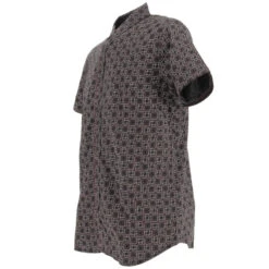 Chemise Manches Courtes Rm 4642 Imprimé Noir - RMS26 -TEDDY Vetements Magasin chemise manches courtes rm 4642 imprime noir rms26 4