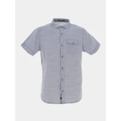 Chemise Manches Courtes Selkir Bleu Homme - Sun Valley