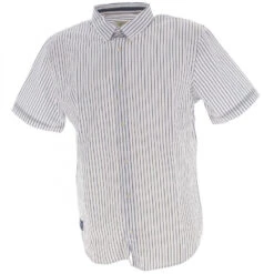 Chemise Manches Courtes Stripes Blanc Homme - Oxbow