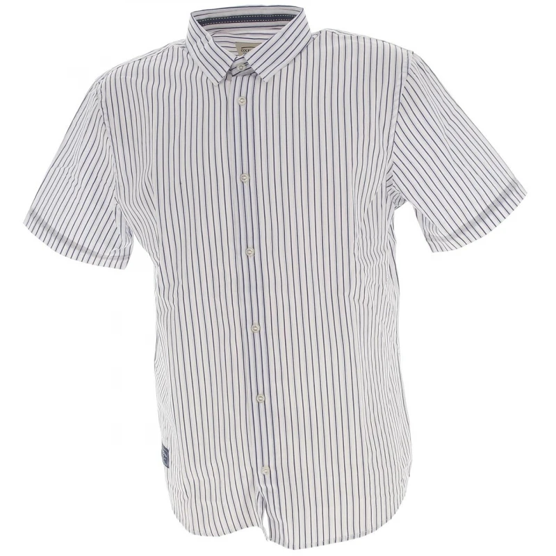 Chemise Manches Courtes Stripes Blanc Homme - Oxbow 3 Chemise Manches Courtes Stripes Blanc Homme - Oxbow