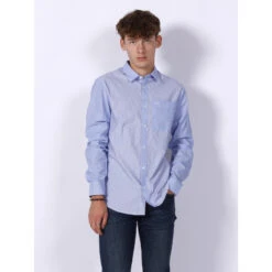 Chemise Manches Longues à Rayures Bleu Homme - Armani Exchange -TEDDY Vetements Magasin chemise manches longues a rayures bleu homme armani exchange 3