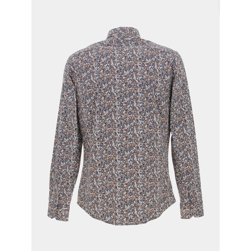 Chemise Manches Longues Fleurs Marine Homme - Benson & Cherry 4 Chemise Manches Longues Fleurs Marine Homme - Benson & Cherry – Image 2