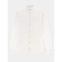 Chemise Manches Longues Imprimée Blanc Homme - Oxbow