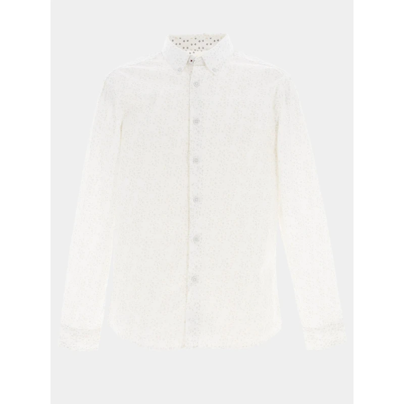 Chemise Manches Longues Imprimée Blanc Homme - Oxbow 3 Chemise Manches Longues Imprimée Blanc Homme - Oxbow