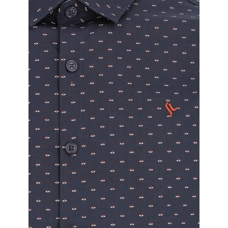 SUN VALLEY Chemise Manches Longues Logo Brodé Bleu Homme - Sunvalley 6 SUN VALLEY Chemise Manches Longues Logo Brodé Bleu Homme - Sunvalley – Image 4