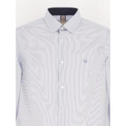 Chemise Manches Longues Rayures Homme Blanc - Benson & Cherry -TEDDY Vetements Magasin chemise manches longues rayures homme blanc benson cherry 2