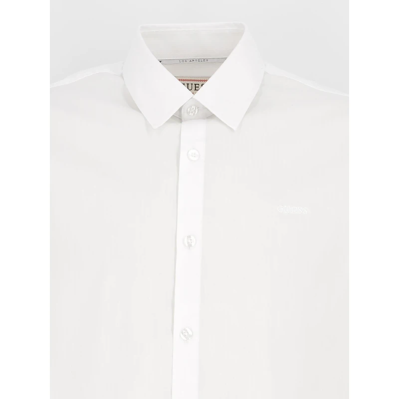 Chemise Manches Longues Sunset Blanc Homme - Guess 5 Chemise Manches Longues Sunset Blanc Homme - Guess – Image 3