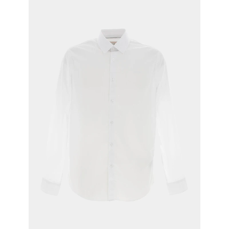 Chemise Manches Longues Sunset Blanc Homme - Guess 3 Chemise Manches Longues Sunset Blanc Homme - Guess