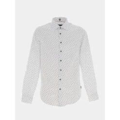 Chemise Matt Blanc Bleu Homme - Izac