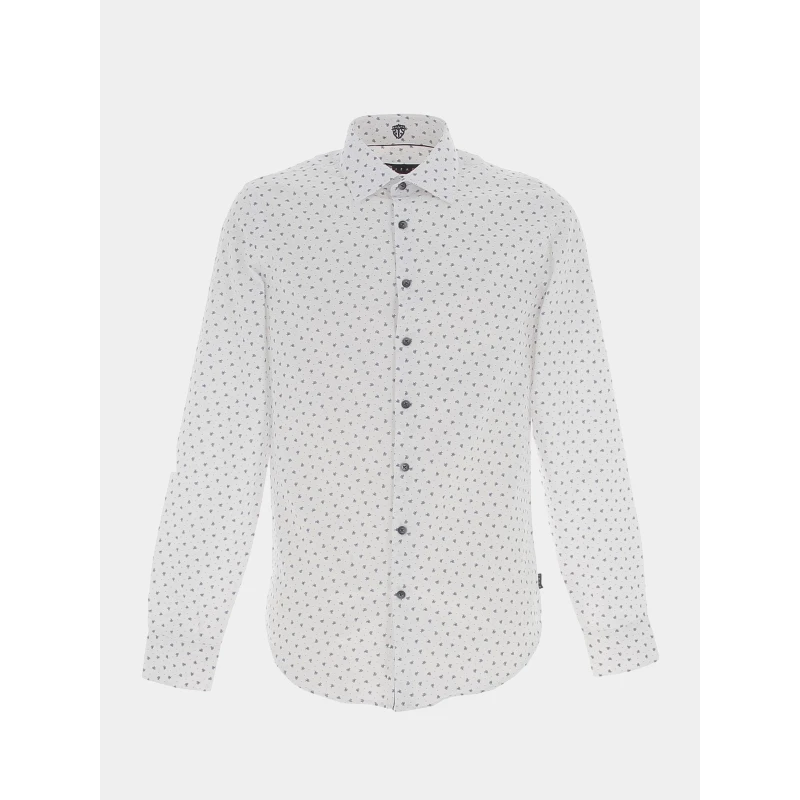 Chemise Matt Blanc Bleu Homme - Izac 3 Chemise Matt Blanc Bleu Homme - Izac