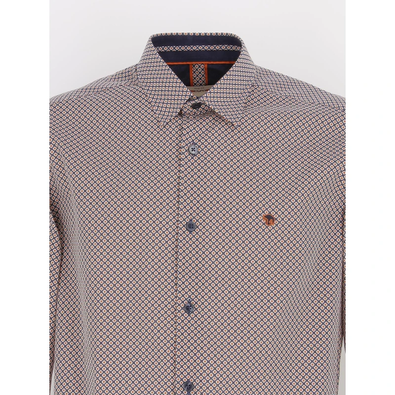 Chemise Ml Classic Fleurs Marine Homme - Benson & Cherry 5 Chemise Ml Classic Fleurs Marine Homme - Benson & Cherry – Image 3