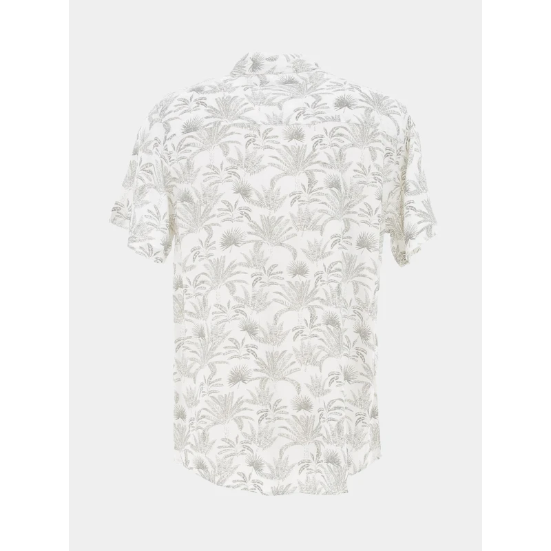 Chemise Palmiers Willson Blanc Kaki Homme - Deeluxe 4 Chemise Palmiers Willson Blanc Kaki Homme - Deeluxe – Image 2
