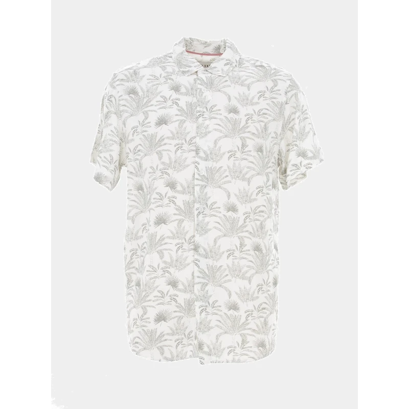 Chemise Palmiers Willson Blanc Kaki Homme - Deeluxe 3 Chemise Palmiers Willson Blanc Kaki Homme - Deeluxe