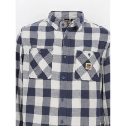 Chemise à Carreaux Plaid Bleu Marine Homme - Von Dutch 8 Chemise à Carreaux Plaid Bleu Marine Homme - Von Dutch -TEDDY Vetements Magasin chemise plaid bleu marine homme von dutch 2