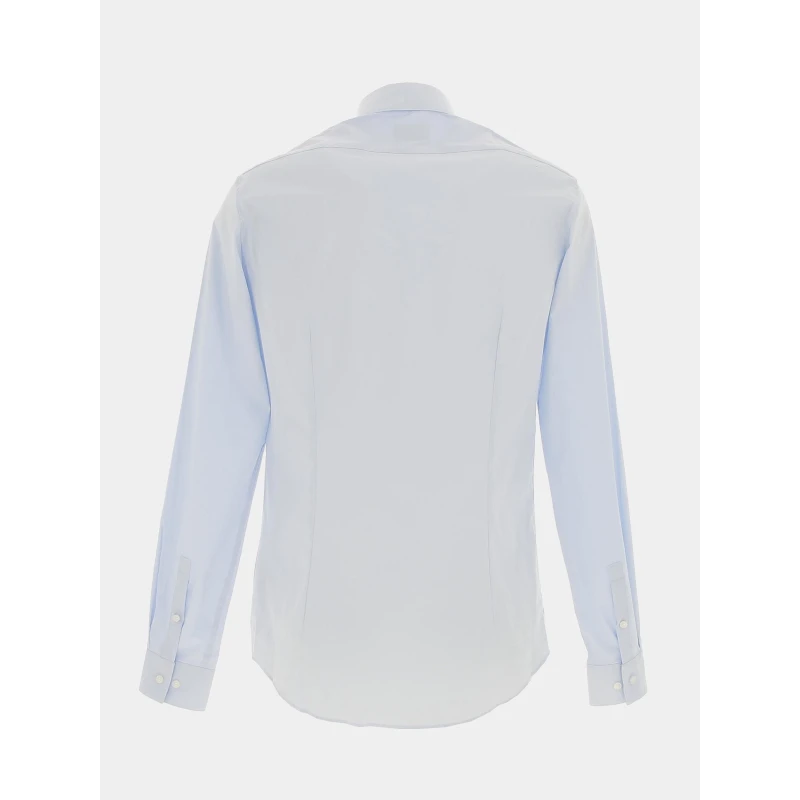 Chemise Poplin Stretch Slim Bleu Homme - Calvin Klein 4 Chemise Poplin Stretch Slim Bleu Homme - Calvin Klein – Image 2