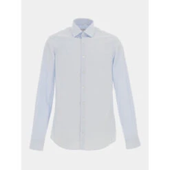 Chemise Poplin Stretch Slim Bleu Homme - Calvin Klein
