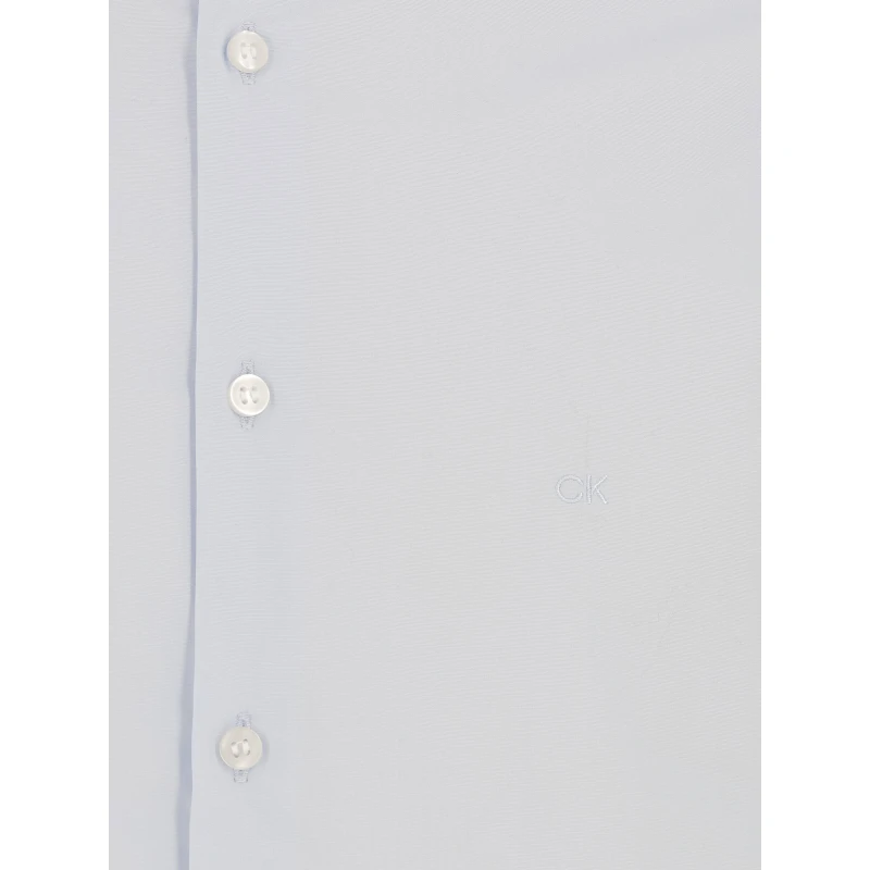 Chemise Poplin Stretch Slim Bleu Homme - Calvin Klein 6 Chemise Poplin Stretch Slim Bleu Homme - Calvin Klein – Image 4