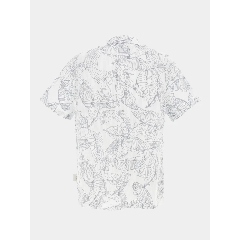 Chemise Rayée à Fleurs Collins Blanc Bleu Homme - Guess 4 Chemise Rayée à Fleurs Collins Blanc Bleu Homme - Guess – Image 2