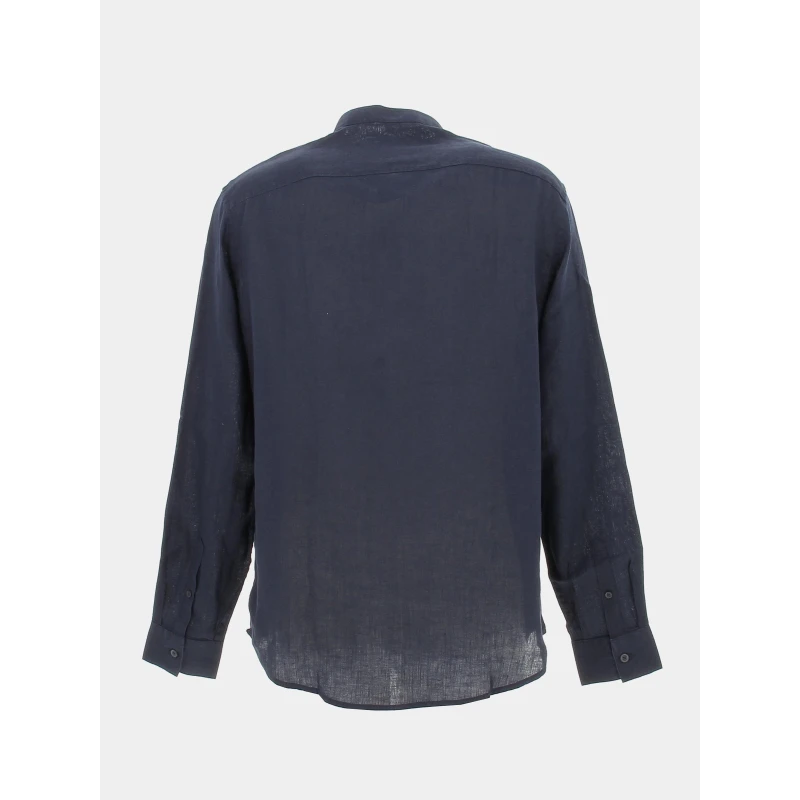 Chemise Regular En Lin Bleu Marine Homme - Armani Exchange 4 Chemise Regular En Lin Bleu Marine Homme - Armani Exchange – Image 2