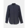 Chemise Regular En Lin Bleu Marine Homme - Armani Exchange