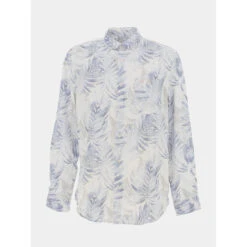 Chemise Regular Palmiers Collins Bleu Homme - Guess