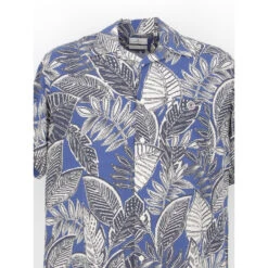 Chemise Royal Feuille Bleu Homme - Serge Blanco 8 Chemise Royal Feuille Bleu Homme - Serge Blanco -TEDDY Vetements Magasin chemise royal feuille bleu homme serge blanco 2