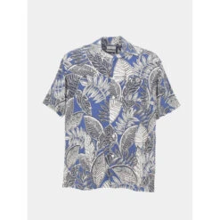 Chemise Royal Feuille Bleu Homme - Serge Blanco