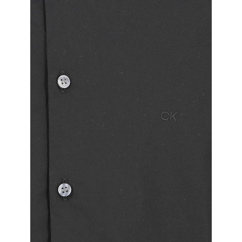 Chemise Slim Manches Longues Poplin Noir Homme - Calvin Klein 6 Chemise Slim Manches Longues Poplin Noir Homme - Calvin Klein – Image 4