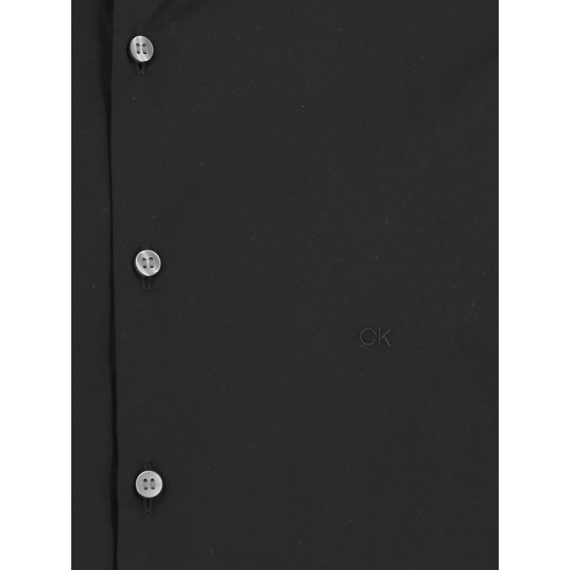 Chemise Slim Poplin Noir Homme - Calvin Klein 6 Chemise Slim Poplin Noir Homme - Calvin Klein – Image 4
