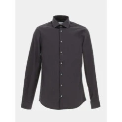 Chemise Stretch Collar Print Noir Homme - Calvin Klein