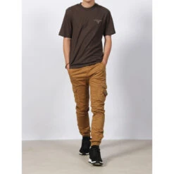 Pantalon Cargo Resserré Garden Marron Homme - Deeluxe -TEDDY Vetements Magasin pantalon cargo resserre garden marron homme deeluxe 3